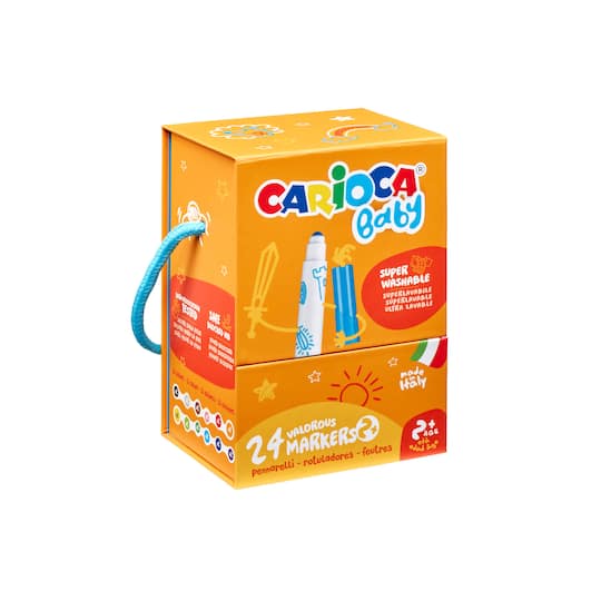 CARIOCA® Baby 24 Color Valorous Washable Markers Hard Box